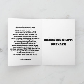 UNICORN verjaardagskaart voor kinderen Kaart