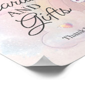 Unicorn verjaardagskaarten en cadeaubonnen poster (Hoek)