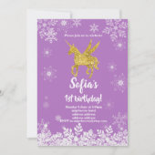 unicorn verjaardagsuitnodiging kaart (Voorkant)