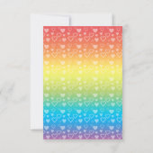 Unicorn verjaardagsuitnodiging kaart (Achterkant)