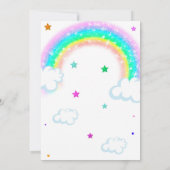 Unicorn verjaardagsuitnodiging kaart (Achterkant)