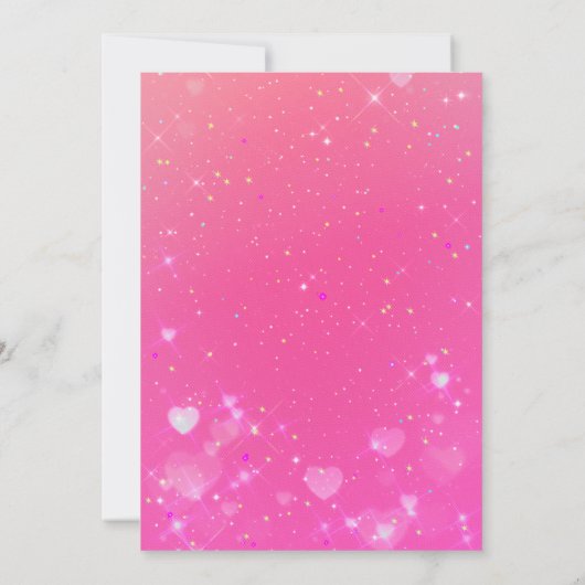 unicorn verjaardagsuitnodiging kaart (Achterkant)