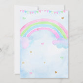 Unicorn verjaardagsuitnodiging Magical unicorn nod Kaart (Achterkant)