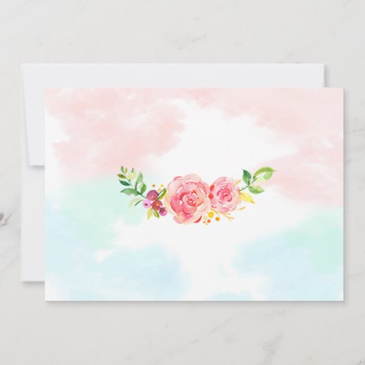 Unicorn verjaardagsuitnodiging met foto Magic part Kaart (Achterkant)