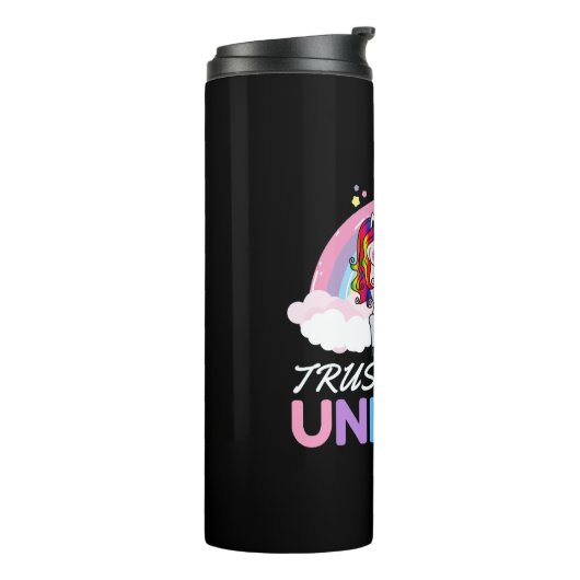 Unicorn vertrouwt me dat ik Unicorn ben Thermosbeker (Gedraaid links)