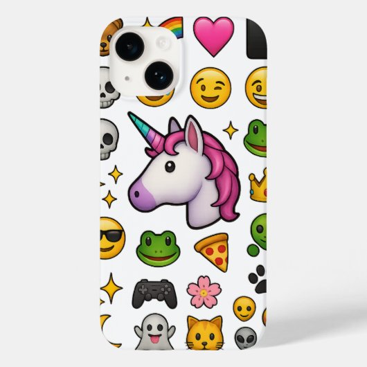Unicorn vibes emoji explosie Case-Mate iPhone case (Achterkant)