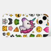 Unicorn vibes emoji explosie Case-Mate iPhone case (Achterkant (horizontaal))