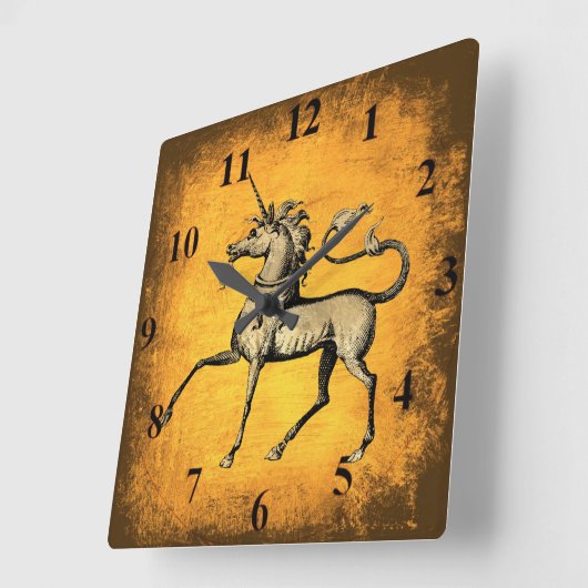  Unicorn Vierkante Klok (Hoek)
