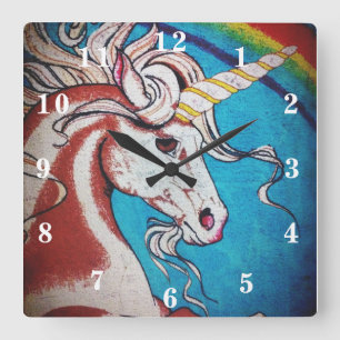 Unicorn Vierkante Klok