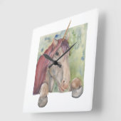 Unicorn Vierkante Klok (Hoek)
