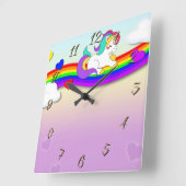 Unicorn Vierkante Klok (Hoek)