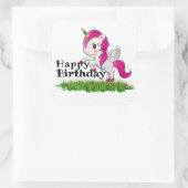 Unicorn Vierkante Sticker (Tas)