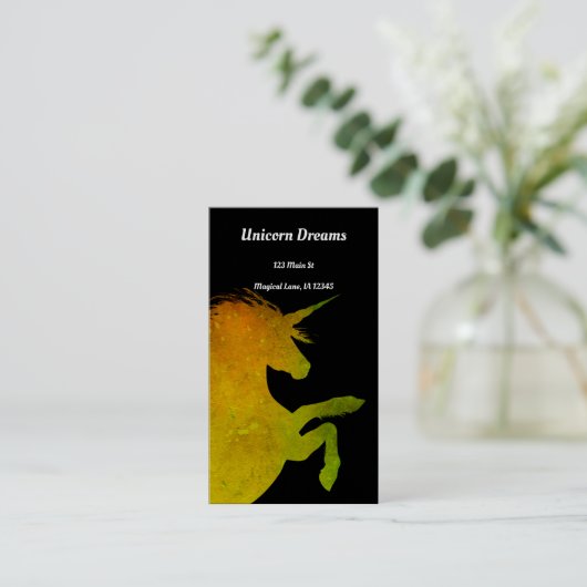 Unicorn Visitekaartje (Staand voorkant)