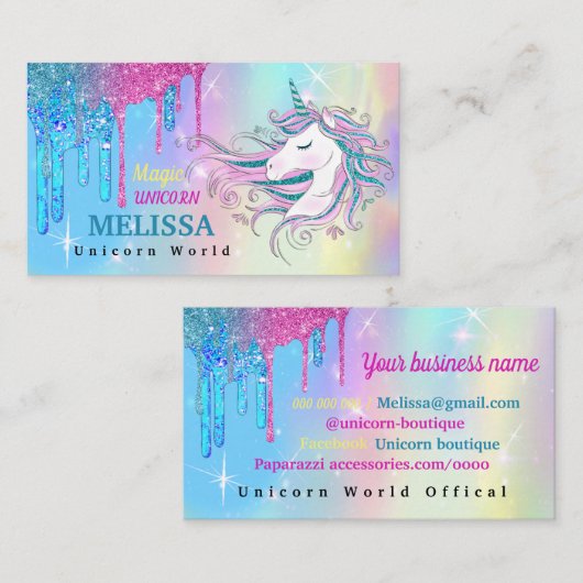 Unicorn Visitekaartje (Voorkant / Achterkant)