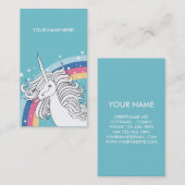 UNICORN VISITEKAARTJE BLUE (Voorkant / Achterkant)