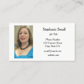 Unicorn-Visitekaartjes met aangepaste foto Visitekaartje (Achterkant)