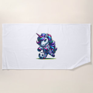 Unicorn Voetbal Team Speler Tanktop Strandlaken
