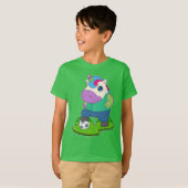 Unicorn Voetballer Voetbal T-shirt (Voorkant volledig)