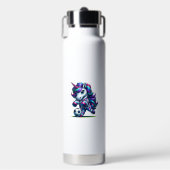 Unicorn Voetbalteam Speler Tank Top Waterfles (Voorkant)