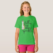 Unicorn Volg je innerlijke sprankelpartij T-shirt (Voorkant volledig)