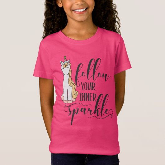Unicorn Volg je innerlijke sprankelpartij T-shirt (Voorkant)