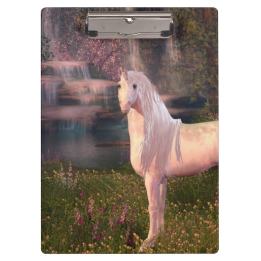 Unicorn voor een waterval klembord (Voorkant)