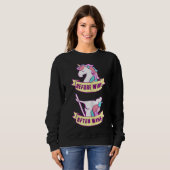 Unicorn voor na het paard van de wijnpartij trui (Voorkant volledig)