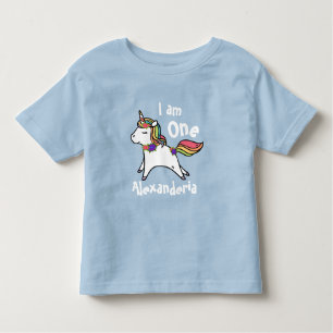 Unicorn w/ regenkom roze bloemen kinder shirts