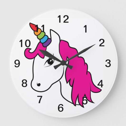Unicorn Wall Clock Grote Klok (Voorkant)