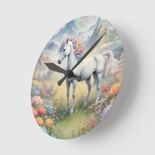 Unicorn Wall Clock Ronde Klok (Hoek)