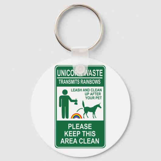 Unicorn Waste Sign Sleutelhanger (Voorkant)