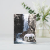 Unicorn & Waterfall Briefkaart (Staand voorkant)