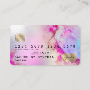 Unicorn waterverf art creditcard Style Gold Visitekaartje