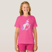 Unicorn waterverf art gepersonaliseerde naam t-shi t-shirt (Voorkant volledig)