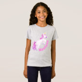 Unicorn waterverf art gepersonaliseerde naam t-shi t-shirt (Voorkant volledig)