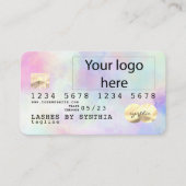 Unicorn waterverf Credit Kaart voeg uw logo Visitekaartje (Voorkant)