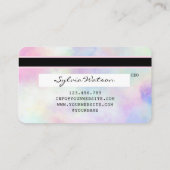 Unicorn waterverf Credit Kaart voeg uw logo Visitekaartje (Achterkant)