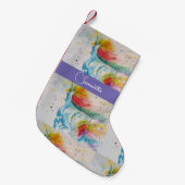 Unicorn Waterverf Droom Kerstmis schilderen Kleine Kerstsok (Voorkant (Hangend))