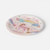 Unicorn Waterverf Faux Glitter Birthday Bord (Gekanteld)