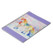 Unicorn Waterverf Painting Girls Name Notitieboek (Linkerzijde)