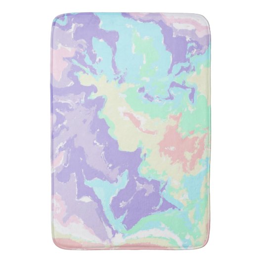Unicorn Waterverf Pastels Badmat (Voorkant Verticaal)