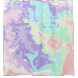 Unicorn Waterverf Pastels Gordijn