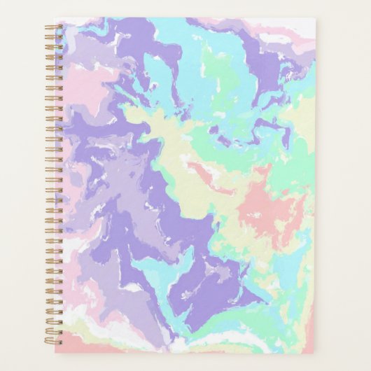 Unicorn Waterverf Pastels Planner (Voorkant)