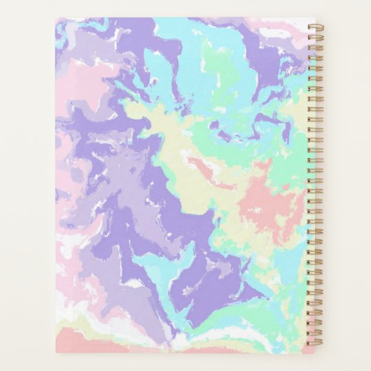 Unicorn Waterverf Pastels Planner (Achterkant)