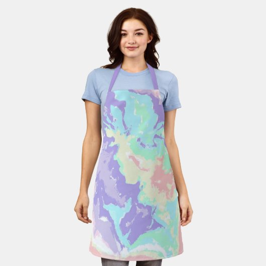 Unicorn Waterverf Pastels Schort (Gedragen)