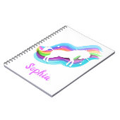 Unicorn Waterverf Rainbow Stars notebook Notitieboek (Linkerzijde)