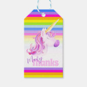Unicorn waterverf regenboogstrepen cadeau label cadeaulabel (Voorkant)