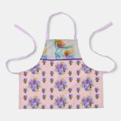 Unicorn Waterverf Schilder Bleke roze meisjes Apro Schort (Voorkant)