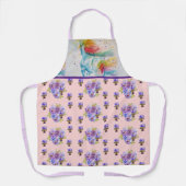 Unicorn Waterverf Schilder Paarse vrouwen Apron Schort (Voorkant)
