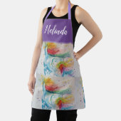 Unicorn Waterverf Schilder Paarse vrouwen Apron Schort (Insitu)